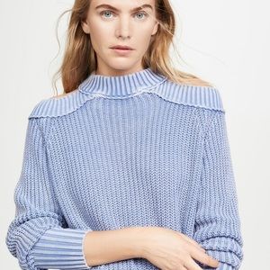 NWT Free People Knit Sweater Pullover Blue